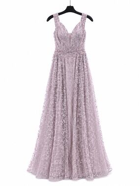 Catwalk 30129 Lavender Beaded Evening Dress